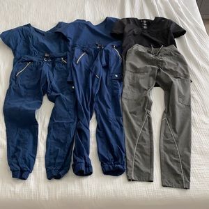 3 pairs of Jaanuu scrubs xs/xxs